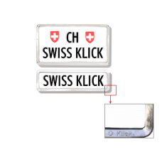 Swissklick - Nummernrahmen Hochformat Chrom glanz