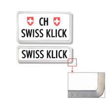 Swissklick - Nummernrahmen Hochformat Chrom matt
