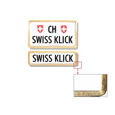 Swissklick - Nummernrahmen Hochformat Gold