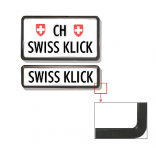 Swissklick - Nummernrahmen Hochformat schwarz